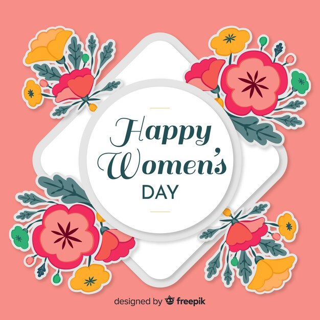 Floral women's day background