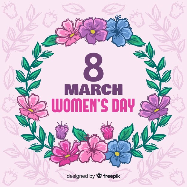 Floral women's day background