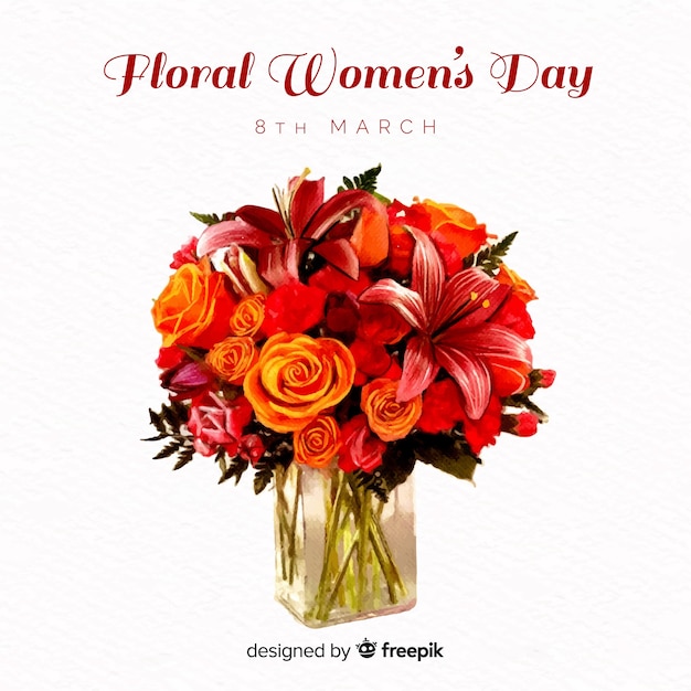 Free vector floral women's day background