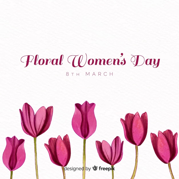 Floral women's day background