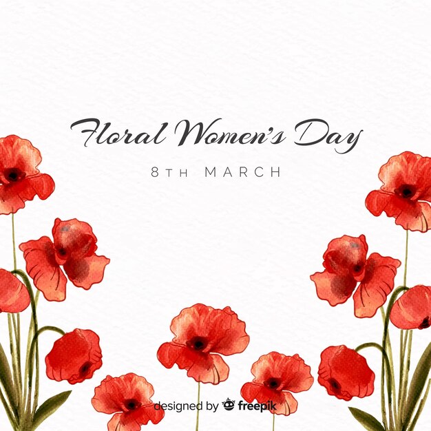 Floral women's day background