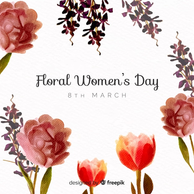 Floral women's day background