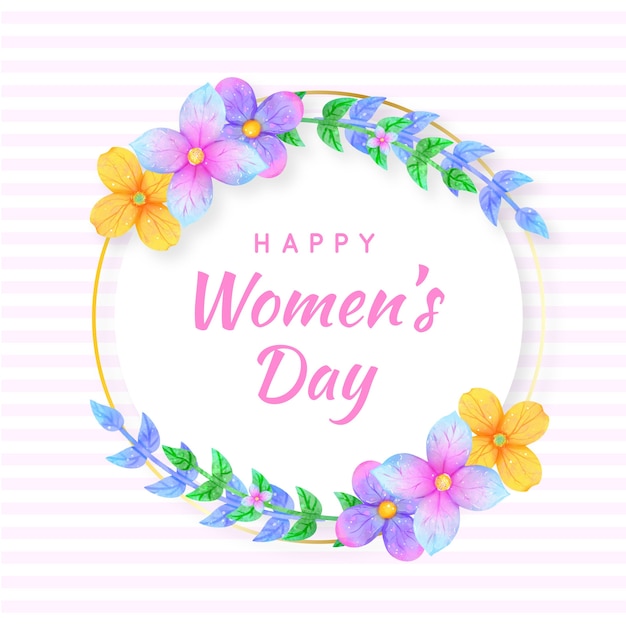 Floral women's day background