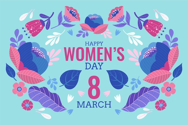 Floral women's day background