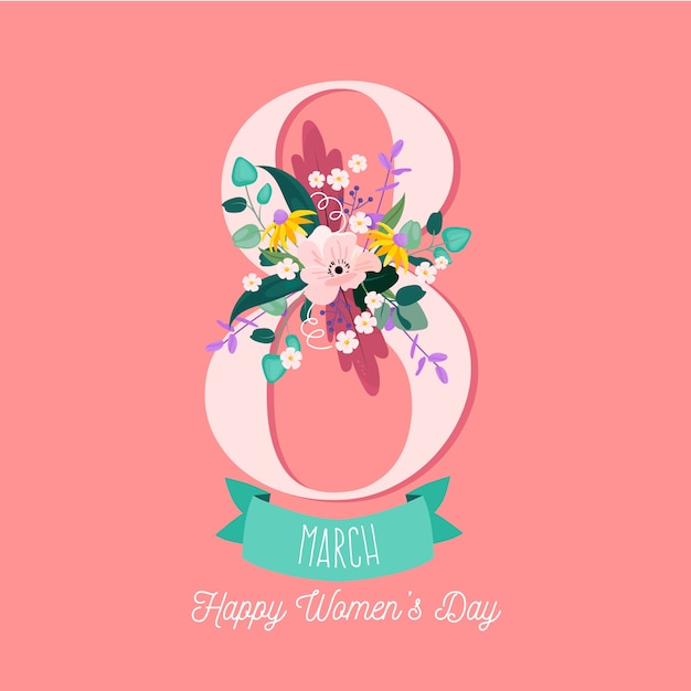 Floral women's day concept