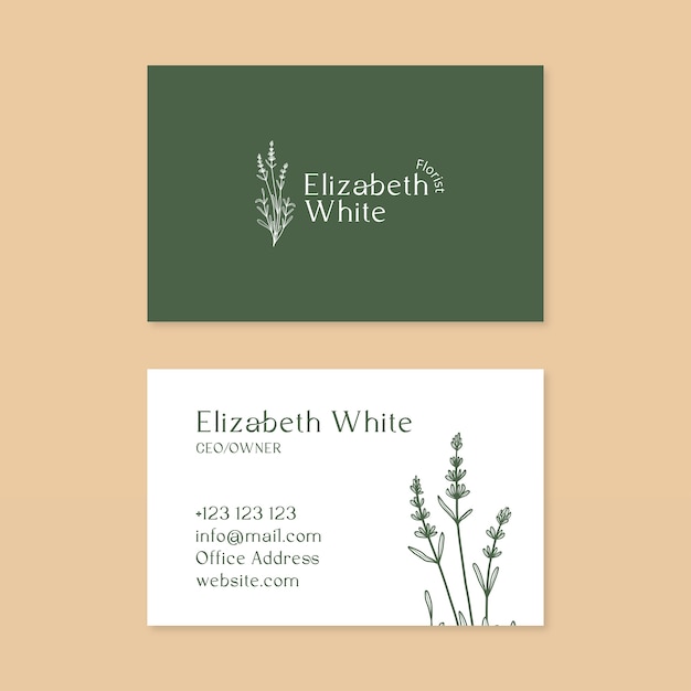 Florist business card template design