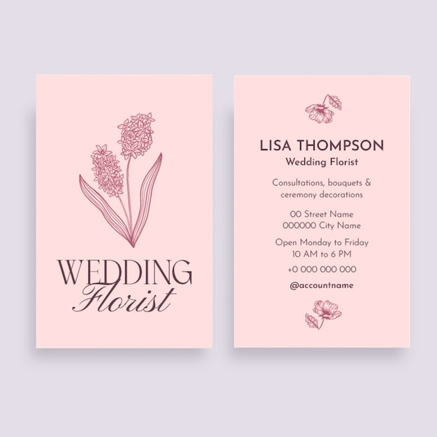 Florist business card template design