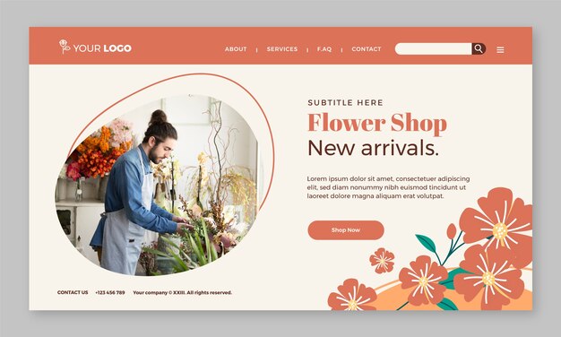 Florist landing page template