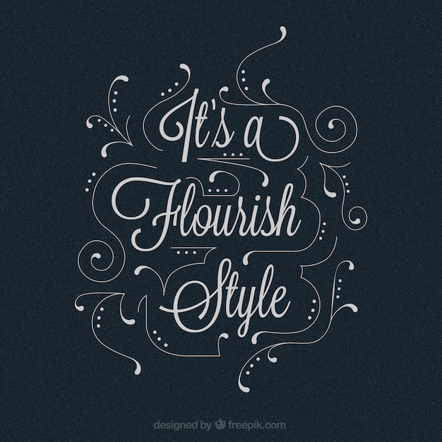 Free vector flourish lettering