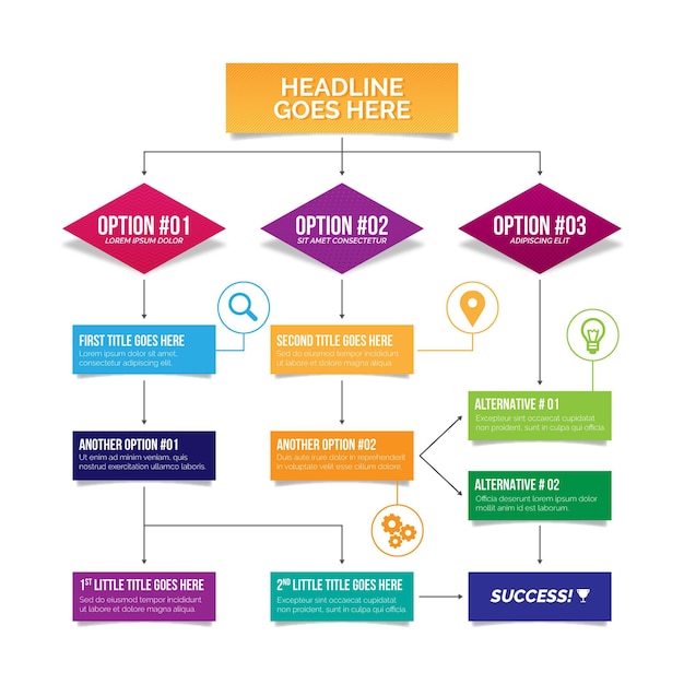 Flow diagram - infographic concept