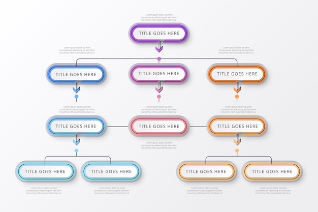 Flow diagram infographic template