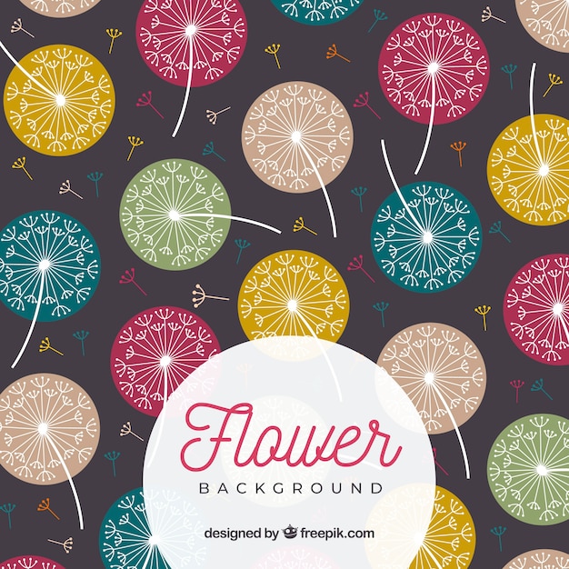 Free Vector flower background with different species