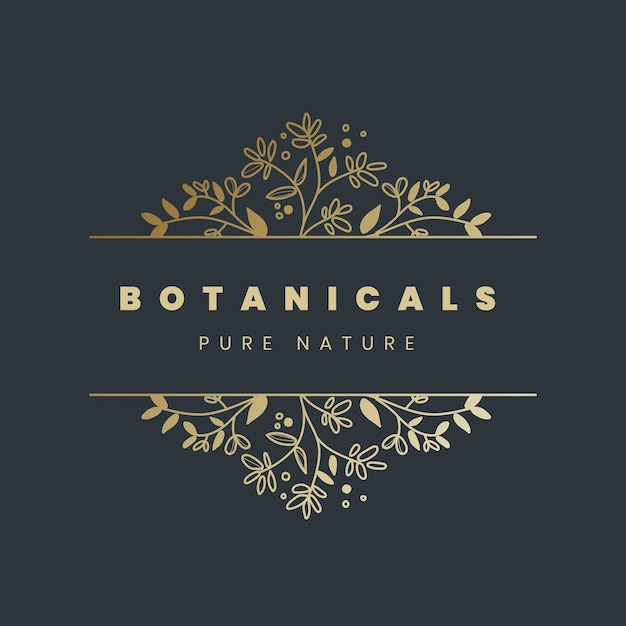 Flower business logo template, aesthetic botanical editable design vector