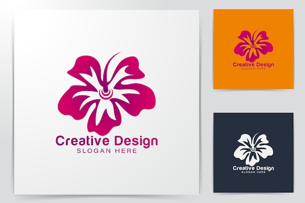 Flower logo Ideas. Inspiration logo design. Template Vector Illustration. Isolated On White Background