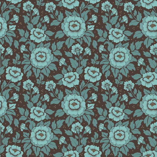 Free vector flower seamless pattern background