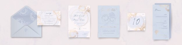 Flower wedding stationery pack