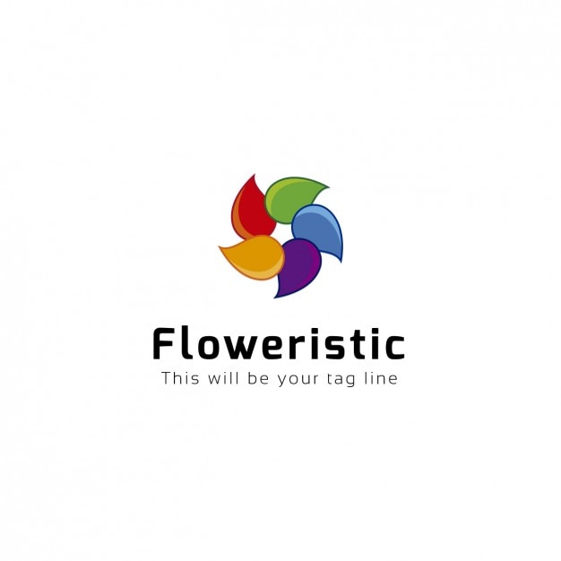 Free Vector floweristic logo template