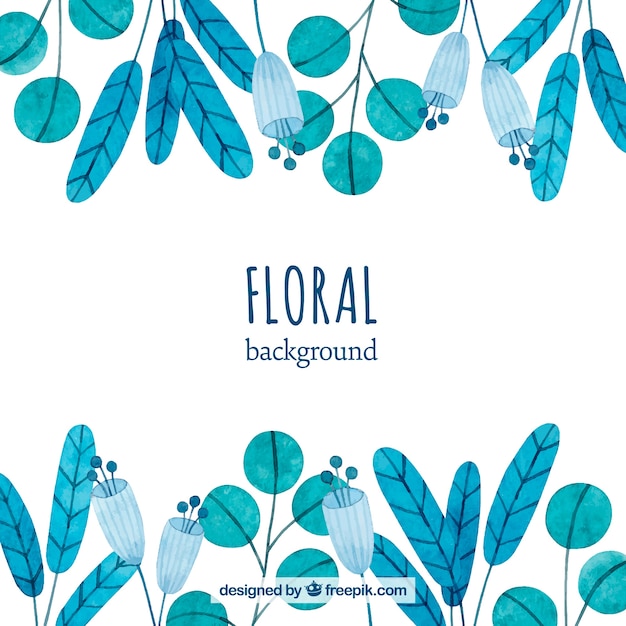 Free Vector flowers background in watercolor style