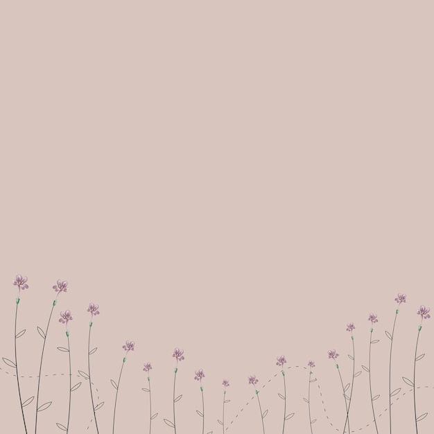 Free Vector flowers blooming on a beige background