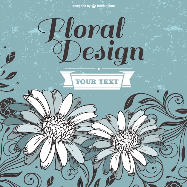 Free Vector flowers design template 