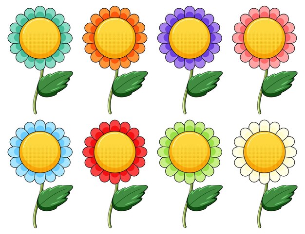 Free Vector flowers in many colors