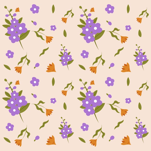 Free Vector flowers seamless pattern