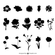 Flower silhouettes