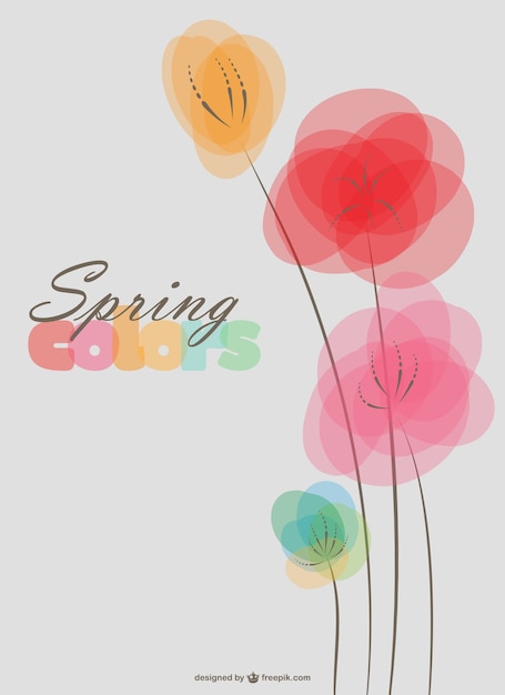 Free vector flowers spring background