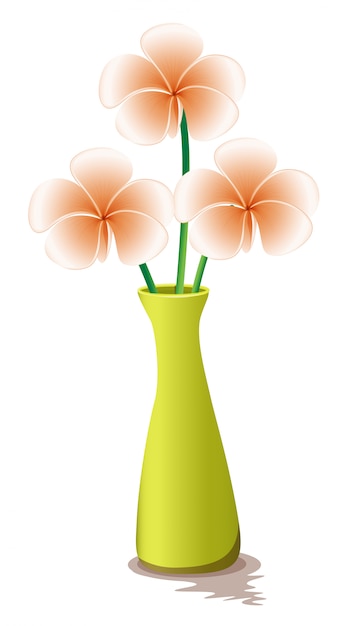 Free Vector flowers in a yellow vase