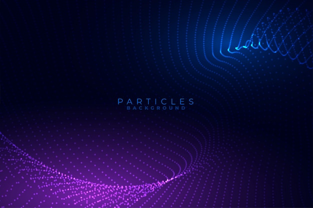 Flowing particles digital technology background design design