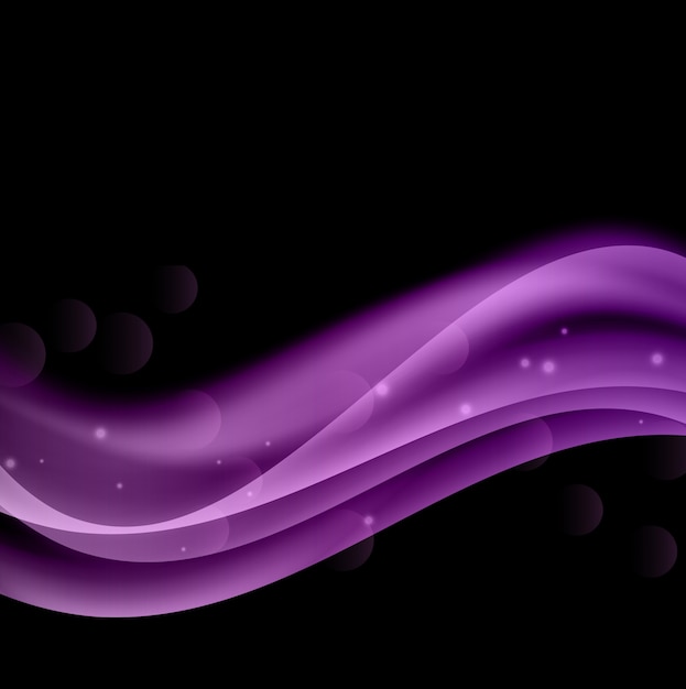 Free Vector flowing purple waves background 