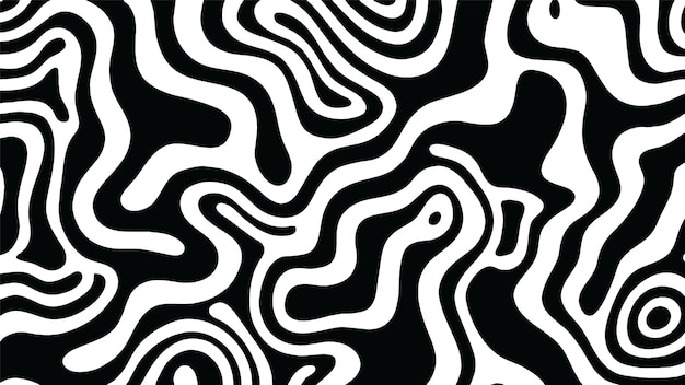 Free vector fluid black and white patterns