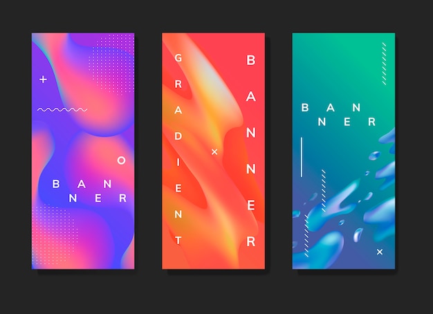 Fluid gradient background templates