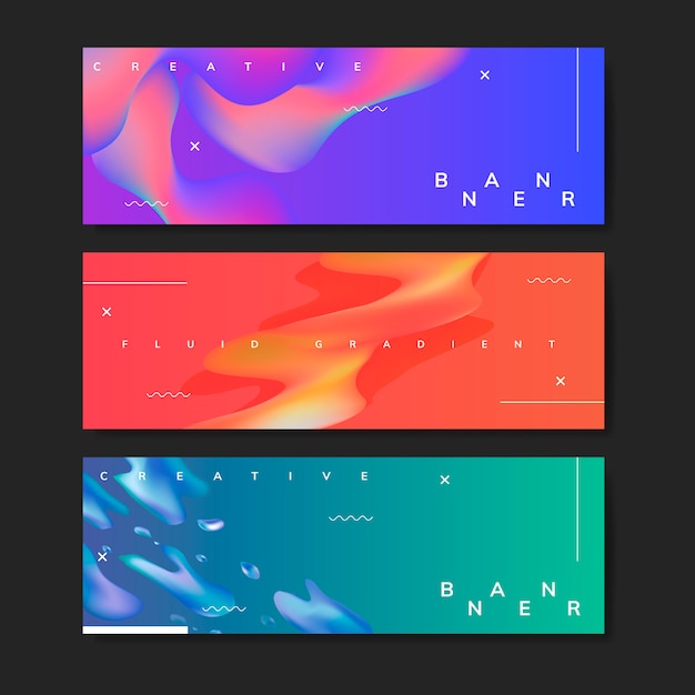 Fluid gradient background templates