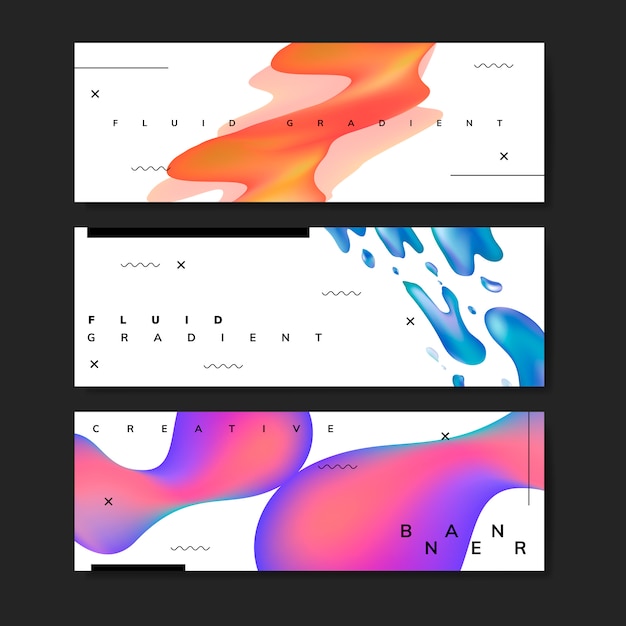 Fluid gradient background templates