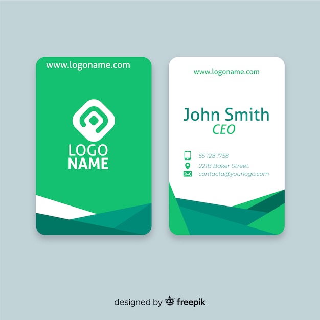 Fluid shapes business card template