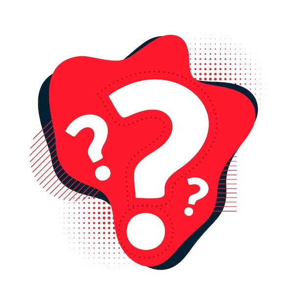 Free vector fluid style question mark symbol background for innovative idea vector