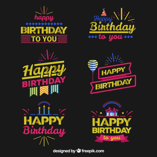 Fluor birthday labels