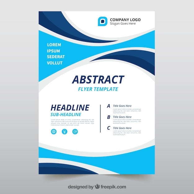 Flyer template in abstract style