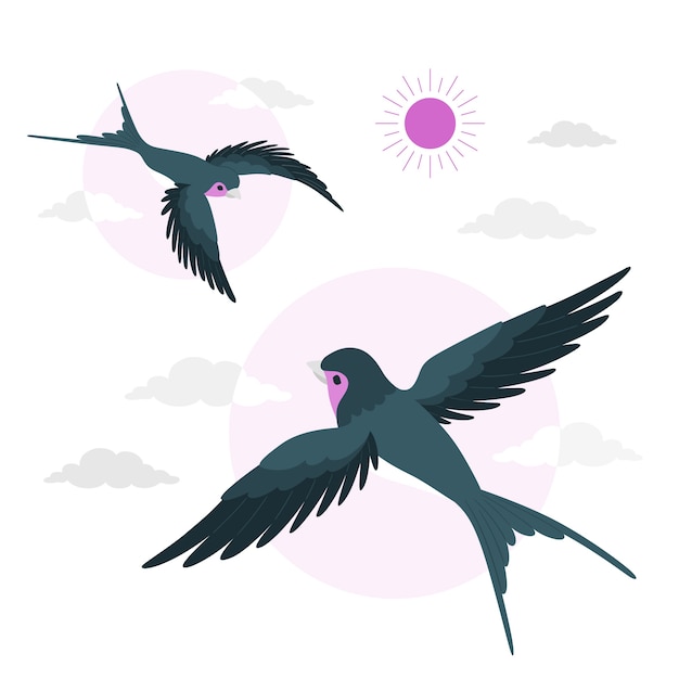 Free Vector flying bird concept illustration