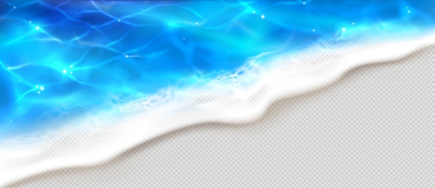 Free Vector foamy sea wave top view