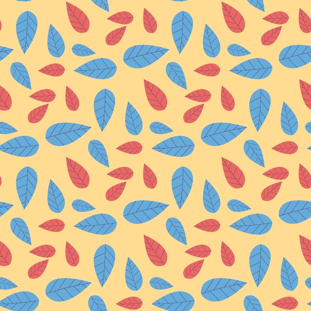 Foliage Floral Texture Cartoon Seamless Pattern