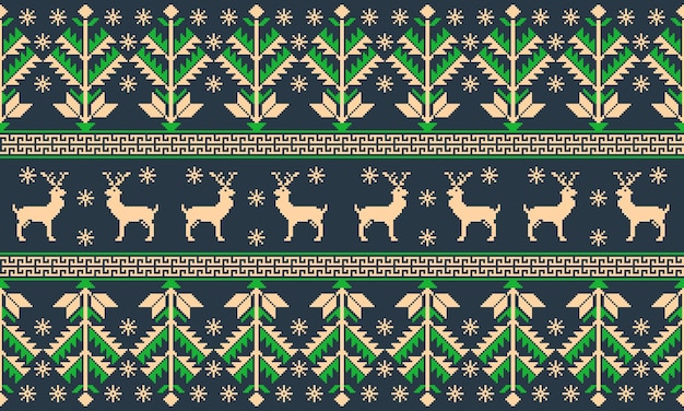 Free Vector folk seamless pattern ornament