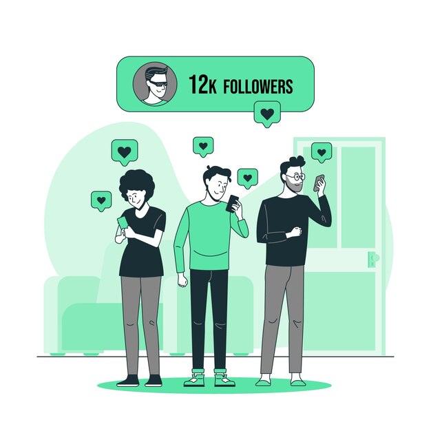 Followers concept illustration