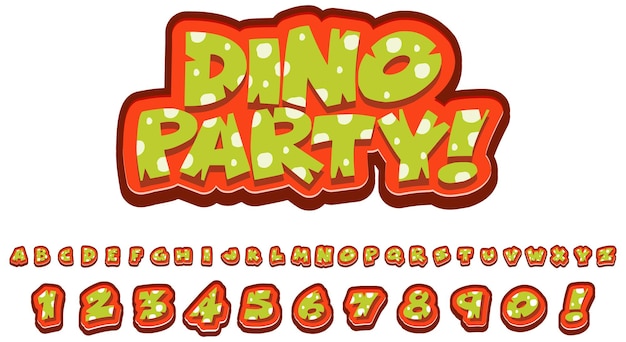 Font design for english alphabets in dinosaur character