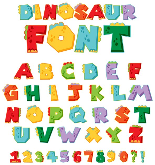 Font design for english alphabets