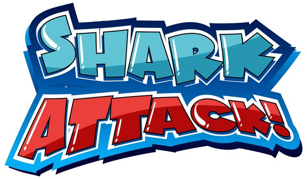 Font design for shark attack