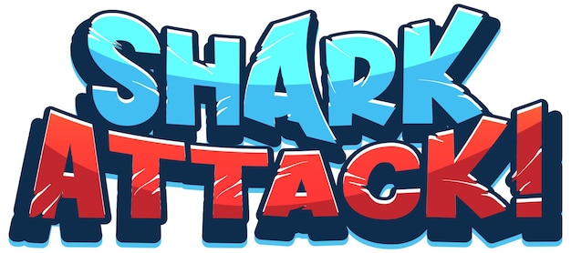 Font design for shark attack