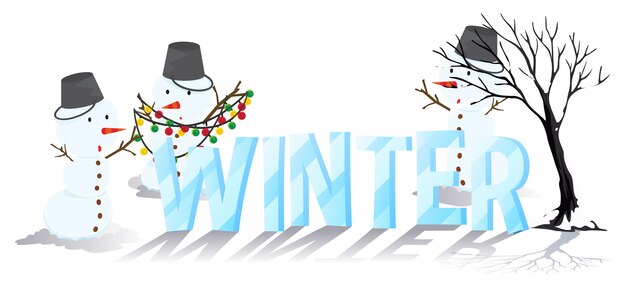 Font design for word winter