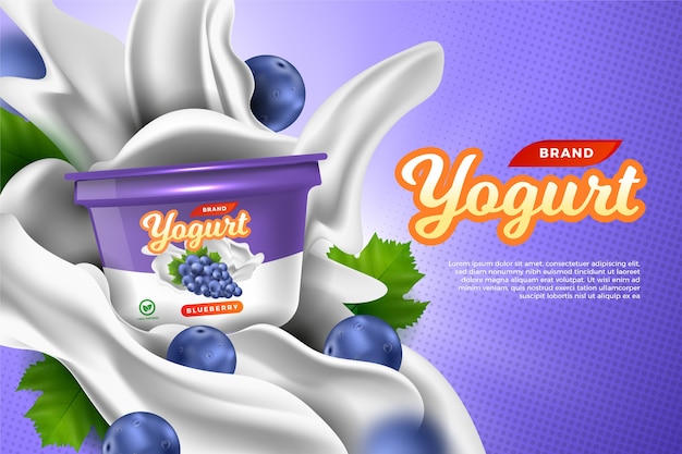 Food ad template for yogurt